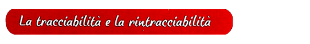 Tracciabilita e rintracciabilita